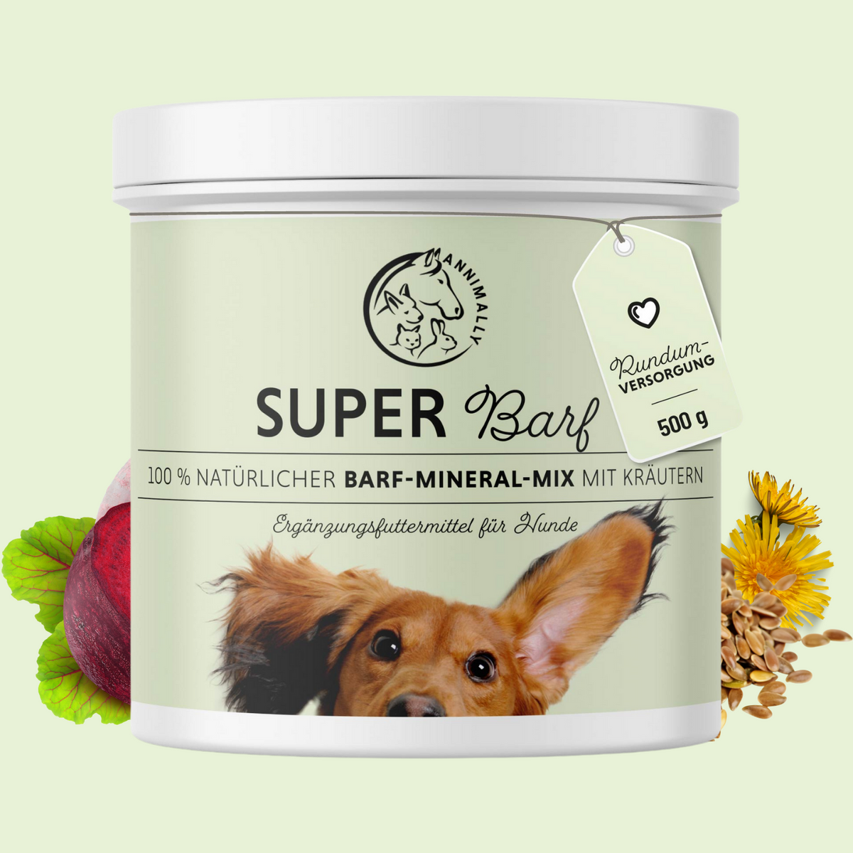 Super Barf von Annimally mit Vitaminen & Mineralien zum Barfen – Nahrungsergänzungsmittel für Hunde