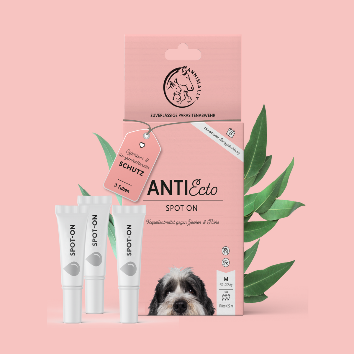 Anti Ecto Spot On gegen Zecken & Flöhe – natürliche Pflege für Hunde