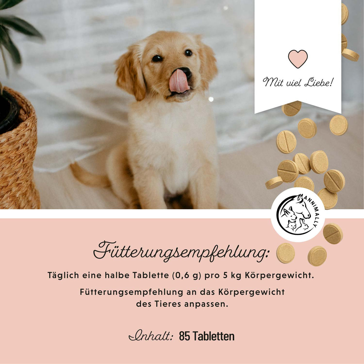 Dog‘s Daily Junior von Annimally für Welpen & Junghunde – Nahrungsergänzungsmittel für Hunde