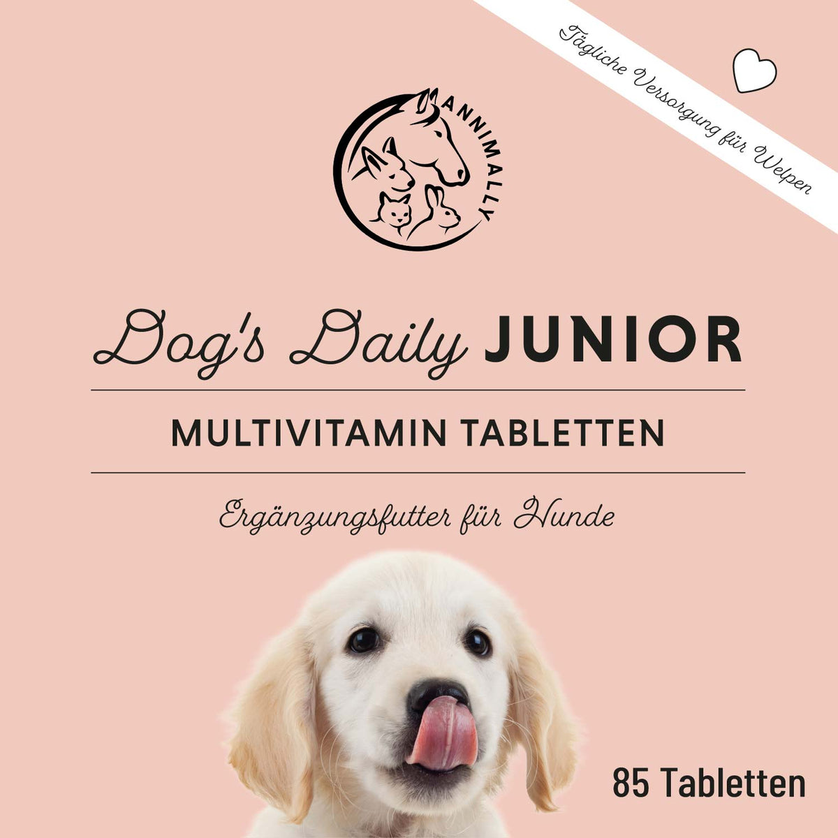 Futterergänzung für Hunde: Dog‘s Daily Junior für Welpen & Junghunde