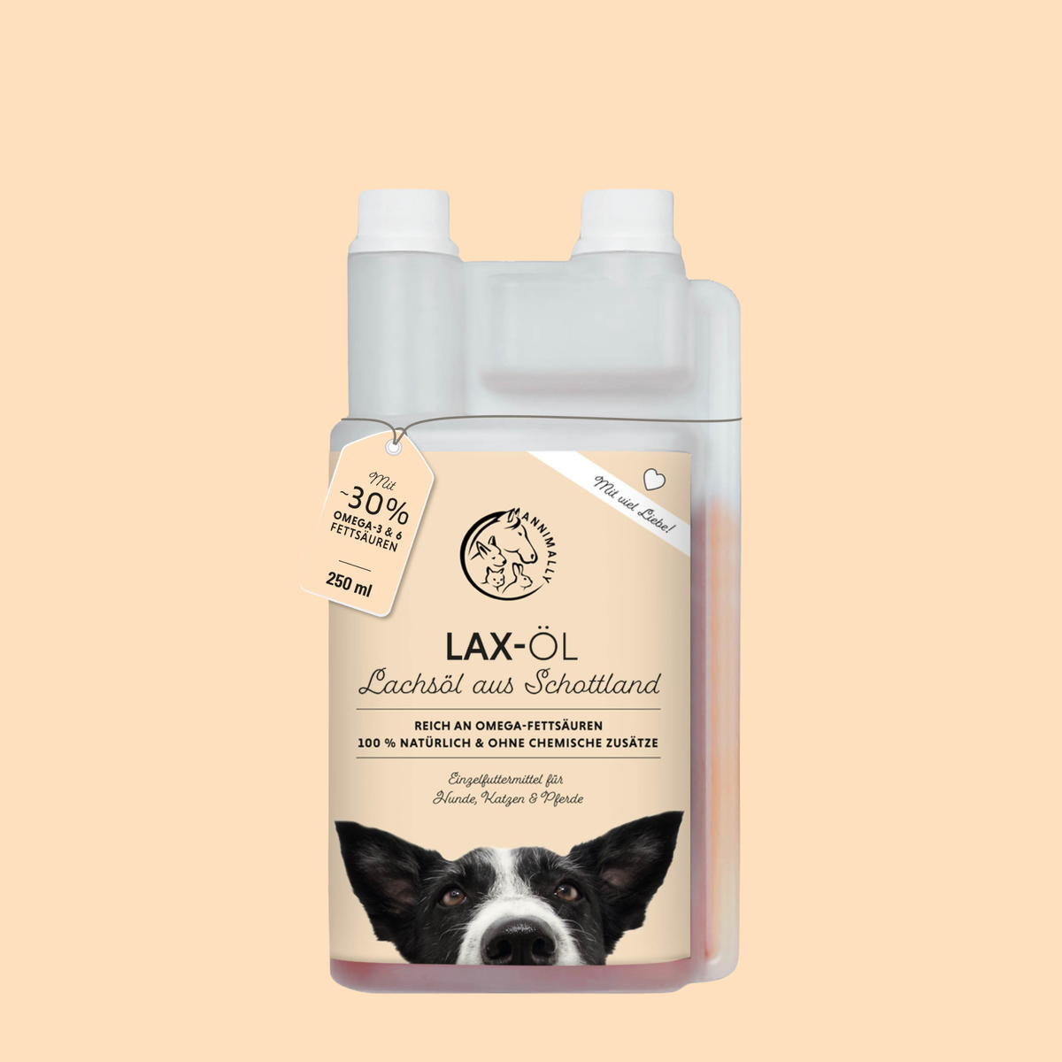 Lax-Öl für Hunde & Katzen – Futterzusatz mit Omega-3-Fettsäuren | Annimally