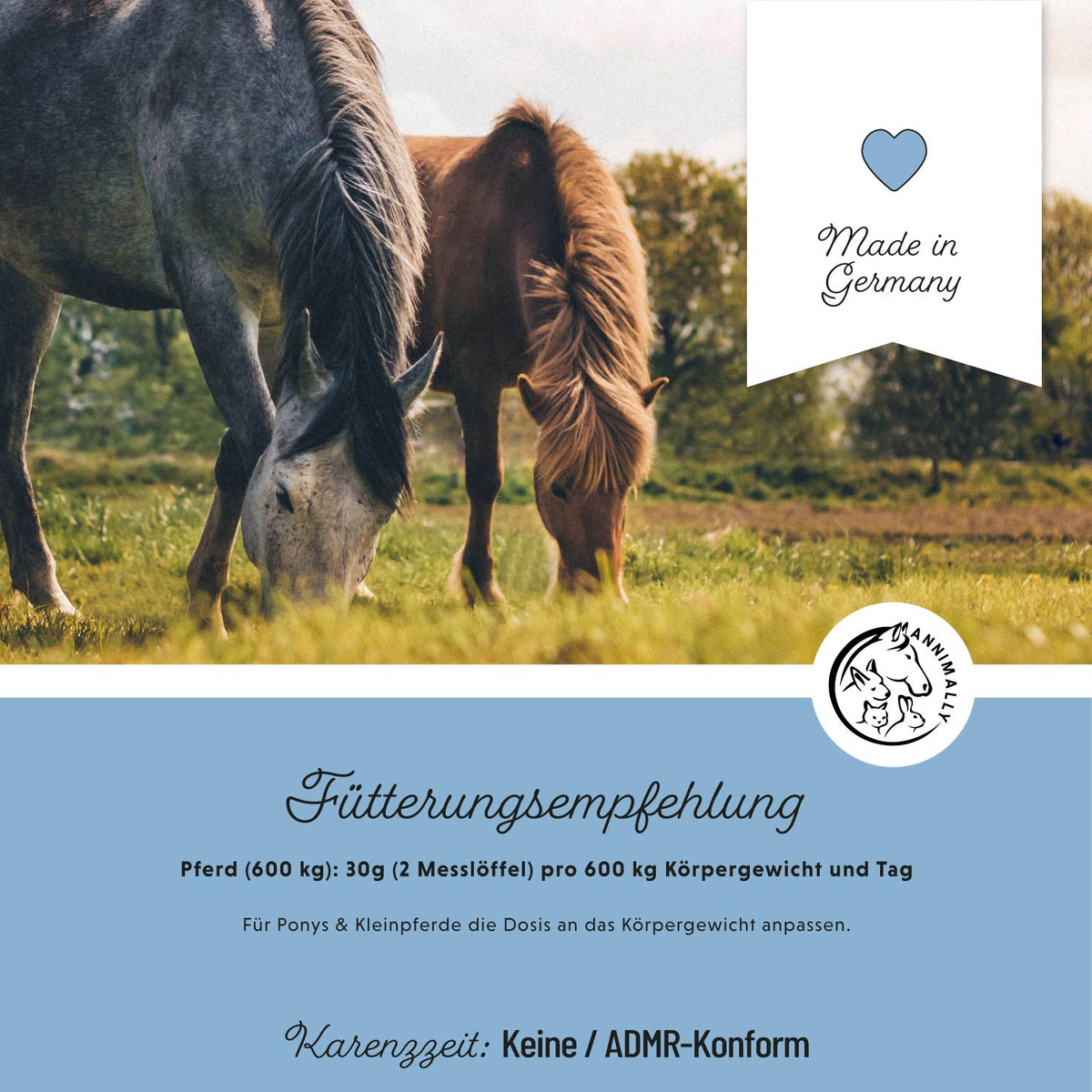 Zink Pellets von Annimally für Haut, Fell & Hufe – Nahrungsergänzungsmittel für Pferde